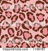Seamless Pink Leopard Print Background Pattern 1