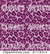 Seamless Purple Leopard Print Pattern
