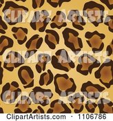 Seamless Tan and Brown Leopard Print Background Pattern