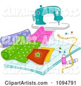 Sewing Machine with Quilting Fabric