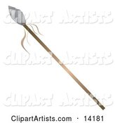 Sharp Spear with a Carved Rock