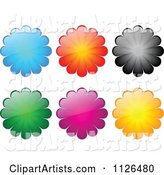 Shiny Colorful Flower Icons