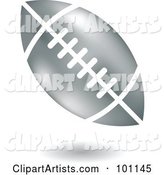 Shiny Silver American Football Logo Icon