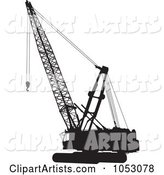 Silhouetted Construction Crane - 1