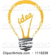 Sketched Idea Filament in a Light Bulb