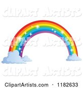 Sparkly Rainbow Arch and Clouds