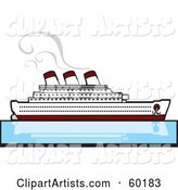 Steamer Cruise Ship on Still Blue Waters