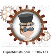 Steampunk Man and Gears