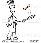 Stick Chef Flipping Pancakes