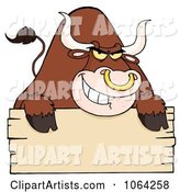 Tough Bull and Blank Sign