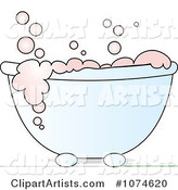 Tub with Sudsy Pink Bubble Bath