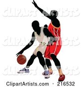 Two Basketball Players in a Game - 1