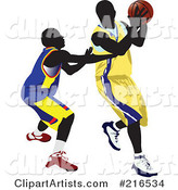 Two Basketball Players in a Game - 2