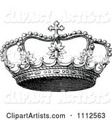 Vintage Black and White Coronet Crown 3