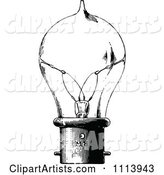 Vintage Black and White Lightbulb