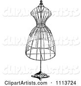 Vintage Black and White Wire Dressmaker Frame