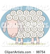 White Sheep with Curly Hair