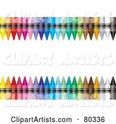 White Text Box with Upper and Lower Colorful Crayon Borders