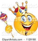 Yellow King Emoticon Smiley