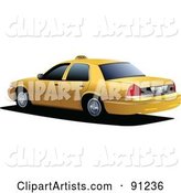 Yellow Taxi Cab Car with Tinted Windows